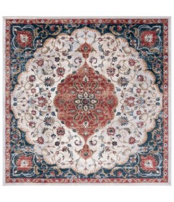 Safavieh Rosewood Ivory / Red ROW114 6 ft. 7 in. X 6 ft. 7 in. Square Rug