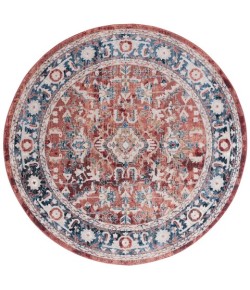 Safavieh Rosewood Blue / Red ROW116 6 ft. 7 in. X 6 ft. 7 in. Round Rug