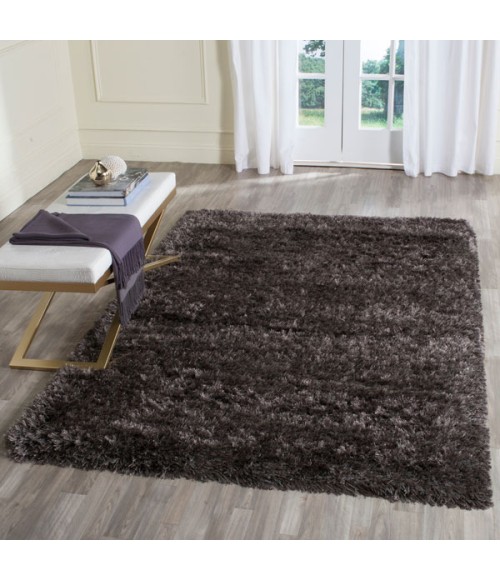 Safavieh Raphsody Shag Charcoal Grey RSG521 2 ft. 7 in. X 4 ft. 7 in. Accent Rug