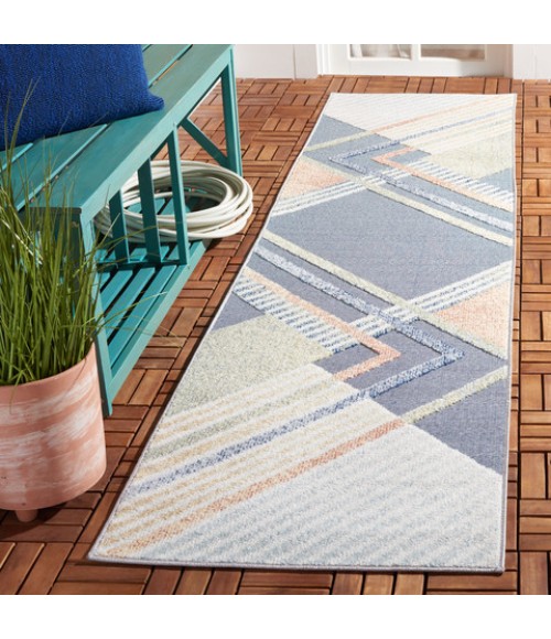 Safavieh Sarasota Blue / Light Green SAR102 2 ft. 3 in. X 9 ft. Runner Rug