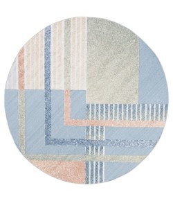 Safavieh Sarasota Blue / Light Green SAR102 6 ft. 7 in. X 6 ft. 7 in. Round Rug