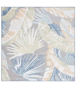 Safavieh Sarasota Light Green / Navy SAR106 6 ft. 7 in. X 6 ft. 7 in. Square Rug