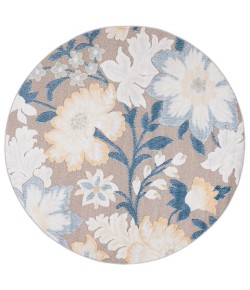 Safavieh Sarasota Navy / Brown SAR108 6 ft. 7 in. X 6 ft. 7 in. Round Rug