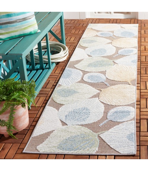 Safavieh Sarasota Grey / Brown SAR110 2 ft. 3 in. X 9 ft. Runner Rug