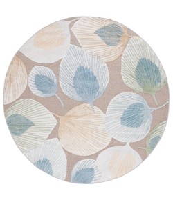 Safavieh Sarasota Grey / Brown SAR110 6 ft. 7 in. X 6 ft. 7 in. Round Rug