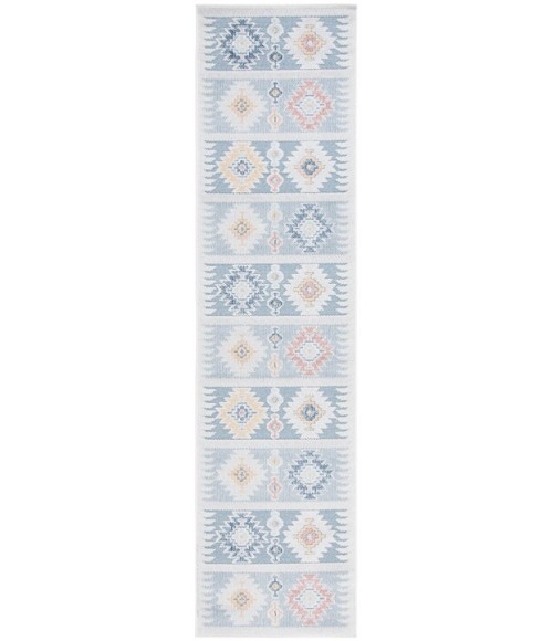 Safavieh Sarasota Light Blue / Grey SAR114 2 ft. 3 in. X 9 ft. Runner Rug