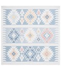 Safavieh Sarasota Light Blue / Grey SAR114 6 ft. 7 in. X 6 ft. 7 in. Square Rug