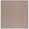 Safavieh Sisal All-Weather Brown SAW460 6 ft. 7 in. X 6 ft. 7 in. Square Rug