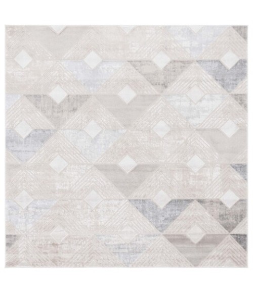 Safavieh Saylor Grey / Dark Grey SAY101 6 ft. 3 in. X 6 ft. 3 in. Square Rug