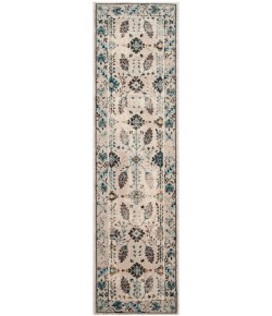 Safavieh Serenity Cream / Turquoise SER208 2 ft. 3 in. X 8 ft. Runner Rug