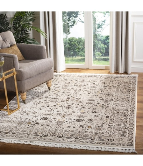 Safavieh Serenity Creme / Brown SER213 5 ft. 1 in. X 7 ft. 6 in. Rectangle Rug