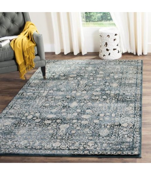 Safavieh Serenity Blue / Ivory SER213 5 ft. 1 in. X 7 ft. 6 in. Rectangle Rug