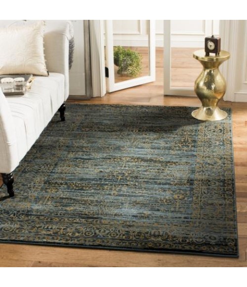Safavieh Serenity Turquoise / Gold SER214 3 ft. 3 in. X 5 ft. 3 in. Rectangle Rug