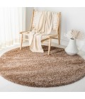 Safavieh Milan Shag Dark Beig SG180 7 ft. X 7 ft. Round Rug