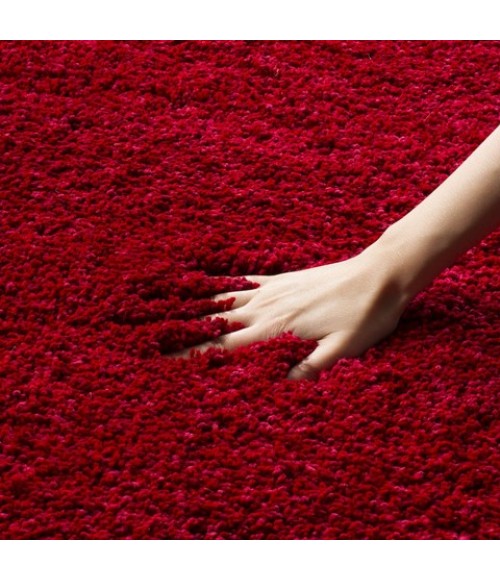 Safavieh Milan Shag Red SG180 7 ft. X 7 ft. Square Rug