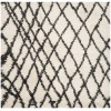 Safavieh Belize Shag SGB484 Ivory / Charcoal 6'-7" X 6'-7" Square Area Rug