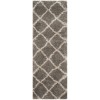 Safavieh Belize Shag SGB489 Grey / Taupe 2'-3" X 11' Runner Area Rug