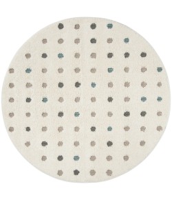 Safavieh Santorini Shag Cream / Multi SGG165 6 ft. 7 in. X 6 ft. 7 in. Round Rug