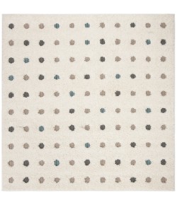 Safavieh Santorini Shag Cream / Multi SGG165 6 ft. 7 in. X 6 ft. 7 in. Square Rug