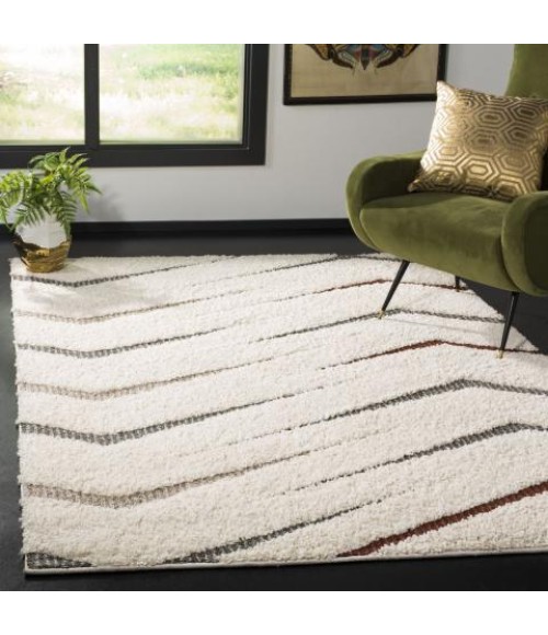 Safavieh Santorini Shag Cream / Multi SGG166 3 ft. X 5 ft. Rectangle Rug