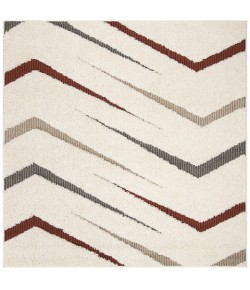Safavieh Santorini Shag Cream / Multi SGG166 6 ft. 7 in. X 6 ft. 7 in. Square Rug