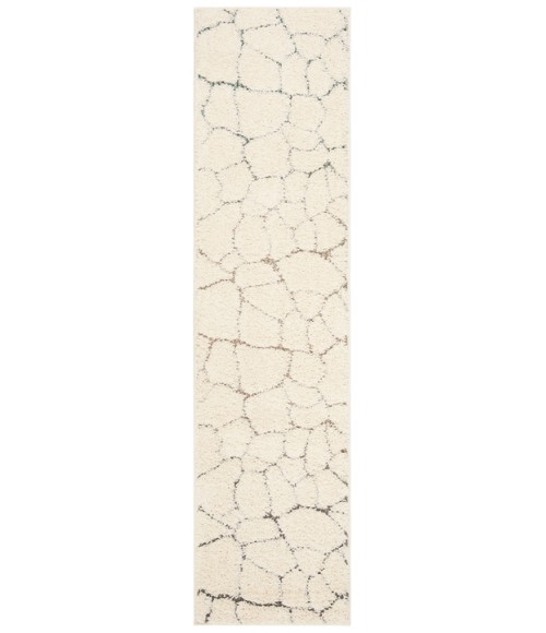 Safavieh Santorini Shag Cream / Multi SGG169 2 ft. X 8 ft. Runner Rug