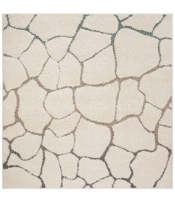 Safavieh Santorini Shag Cream / Multi SGG169 6 ft. 7 in. X 6 ft. 7 in. Square Rug