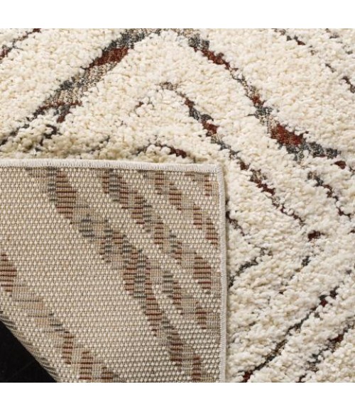 Safavieh Santorini Shag Cream / Multi SGG173 6 ft. 7 in. X 6 ft. 7 in. Square Rug