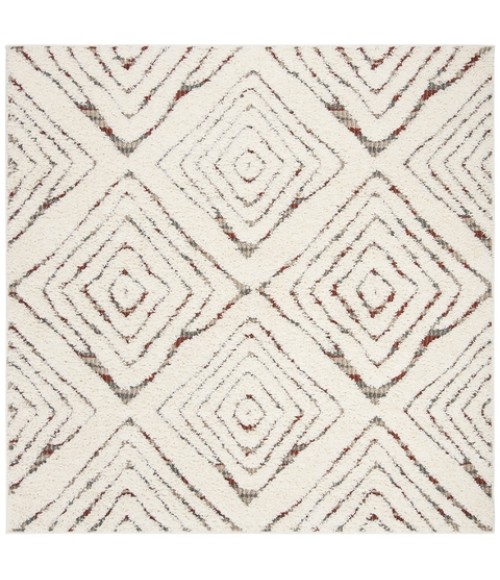 Safavieh Santorini Shag Cream / Multi SGG173 6 ft. 7 in. X 6 ft. 7 in. Square Rug