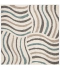 Safavieh Santorini Shag Cream / Multi SGG178 6 ft. 7 in. X 6 ft. 7 in. Square Rug