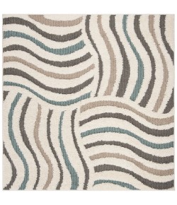 Safavieh Santorini Shag Cream / Multi SGG178 6 ft. 7 in. X 6 ft. 7 in. Square Rug