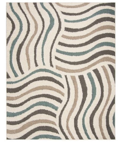 Safavieh Santorini Shag Cream / Multi SGG178 9 ft. X 12 ft. Rectangle Rug