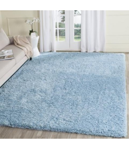Safavieh Supreme Shag Light Blue SGS621 8 ft. X 10 ft. Rectangle Rug