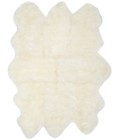 Safavieh Sheep Skin White SHS121 5 ft. 5 in. X 7 ft. 7 in. Rectangle Rug