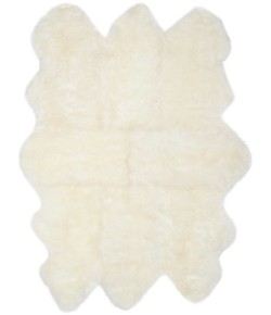 Safavieh Sheep Skin White SHS121 5 ft. 5 in. X 7 ft. 7 in. Rectangle Rug