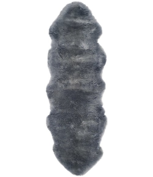 Safavieh Sheep Skin Steel Blue SHS121 2 ft. X 6 ft. Runner Rug
