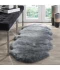 Safavieh Sheep Skin Steel Blue SHS121 2 ft. X 6 ft. Runner Rug
