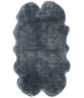 Safavieh Sheep Skin Steel Blue SHS121 3 ft. 7 in. X 6 ft. 0 in. Rectangle Rug