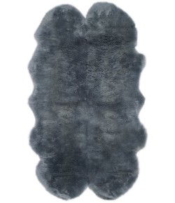 Safavieh Sheep Skin Steel Blue SHS121 3 ft. 7 in. X 6 ft. 0 in. Rectangle Rug
