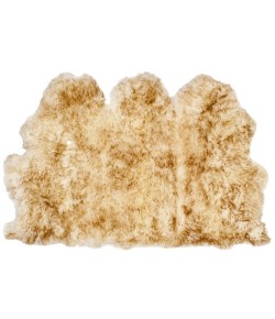 Safavieh Sheep Skin Off White / Coco Brown SHS121 3 ft. X 5 ft. Rectangle Rug