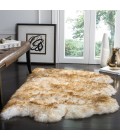Safavieh Sheep Skin Off White / Coco Brown SHS121 3 ft. X 5 ft. Rectangle Rug