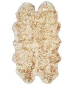 Safavieh Sheep Skin Off White / Coco Brown SHS121 3 ft. 7 in. X 6 ft. 0 in. Rectangle Rug