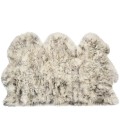 Safavieh Sheep Skin Ivory / Smoke Grey SHS121 3 ft. X 5 ft. Rectangle Rug