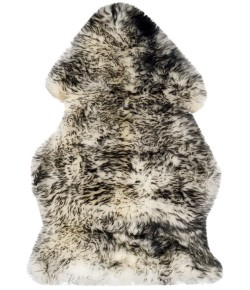 Safavieh Sheep Skin Ivory / Dark Charcoal SHS121 2 ft. X 3 ft. Accent Rug