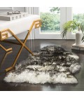 Safavieh Sheep Skin Ivory / Dark Charcoal SHS121 2 ft. X 3 ft. Accent Rug