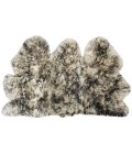 Safavieh Sheep Skin Ivory / Dark Charcoal SHS121 3 ft. X 5 ft. Rectangle Rug