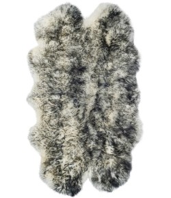 Safavieh Sheep Skin Ivory / Dark Charcoal SHS121 3 ft. 7 in. X 6 ft. 0 in. Rectangle Rug