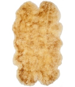 Safavieh Sheep Skin Champagne / Copper Brown SHS121 3 ft. 7 in. X 6 ft. 0 in. Rectangle Rug
