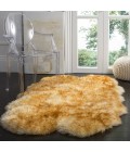 Safavieh Sheep Skin Champagne / Copper Brown SHS121 3 ft. 7 in. X 6 ft. 0 in. Rectangle Rug