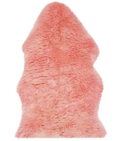 Safavieh Sheep Skin Solid Pink SHS121 2 ft. X 3 ft. Accent Rug